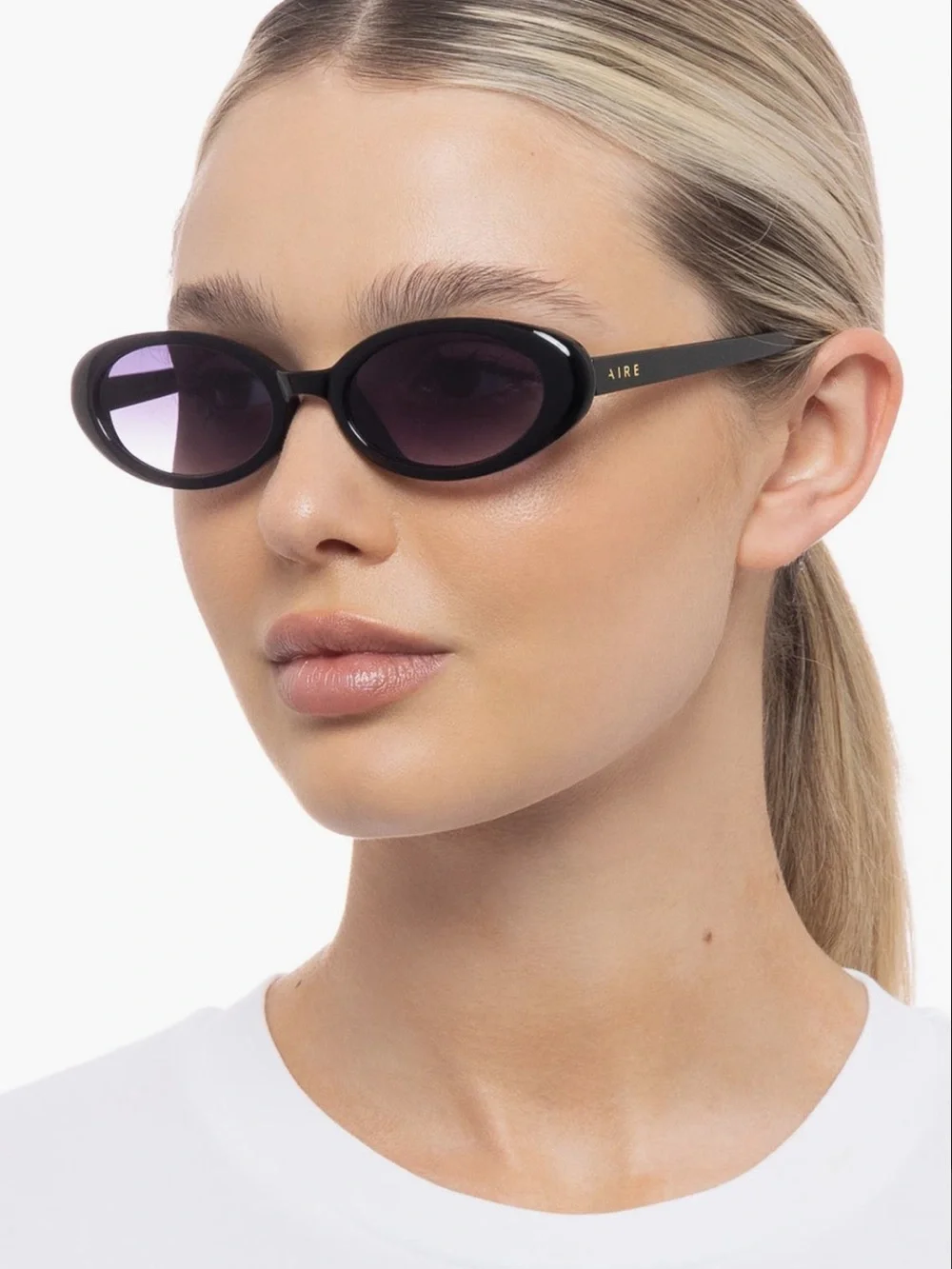 Aire Fornax 53mm Black Oval Sunglasses for Women